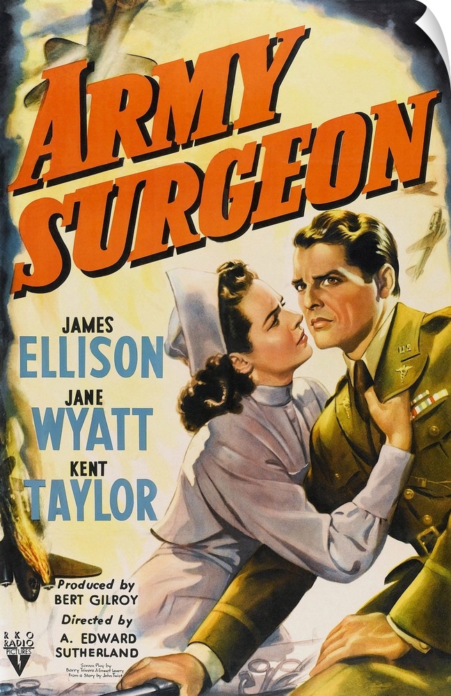 ARMY SURGEON, US poster, from left: Jane Wyatt, James Ellison, 1942