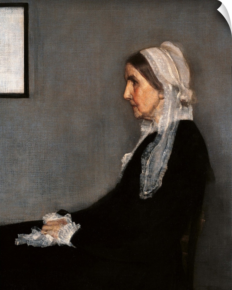 Arrangement in Gray and Black No. 1 (Portrait of the Painters Mother), by Unknown Artist, 1871, 19th Century, oil on canva...