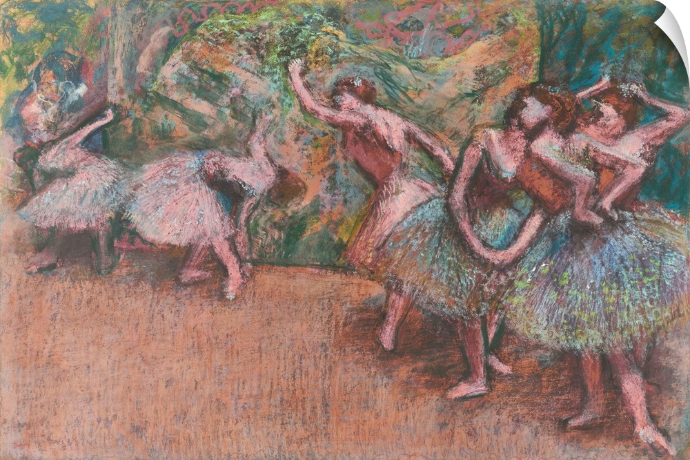 Ballet Scene, by Edgar Degas, 1907, French impressionist pastel drawing. In the late 1890s, Degas? work became more abstra...