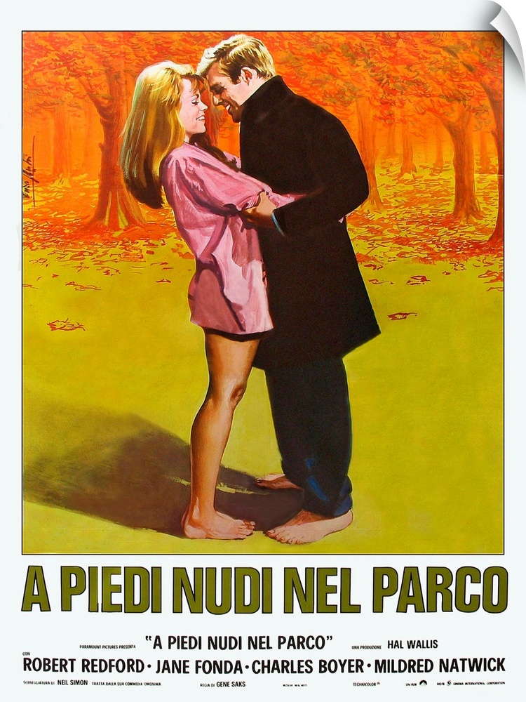 Barefoot In The Park, (aka A Piedi Nudi Nel Parco), L-R: Jane Fonda, Robert Redford On Italian Poster Art, 1967.