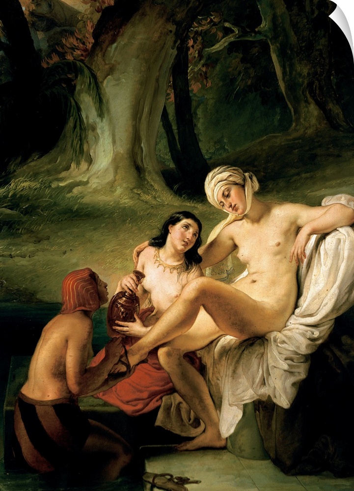 Hayez Francesco, Bathsheba at Her Bath, 1845, 19th Century, oil on panel, Italy, Lombardy, Milan, Brera Art Gallery, (6212...