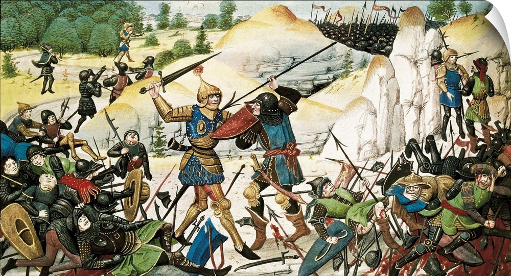 Battle of Roncevaux Pass, Illustrated Manuscript