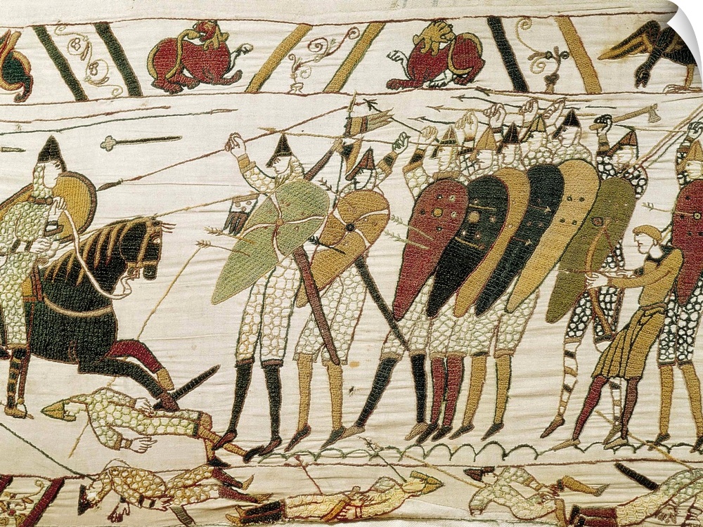 Bayeux Tapestry, detail of English army of King Edward III