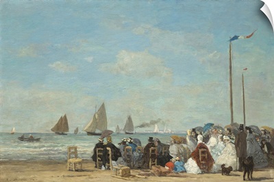 Beach Scene at Trouville, by Eugene Boudin, 1863