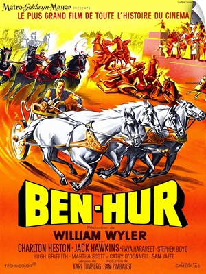 Ben-Hur, Charlton Heston, French Poster Art, 1959