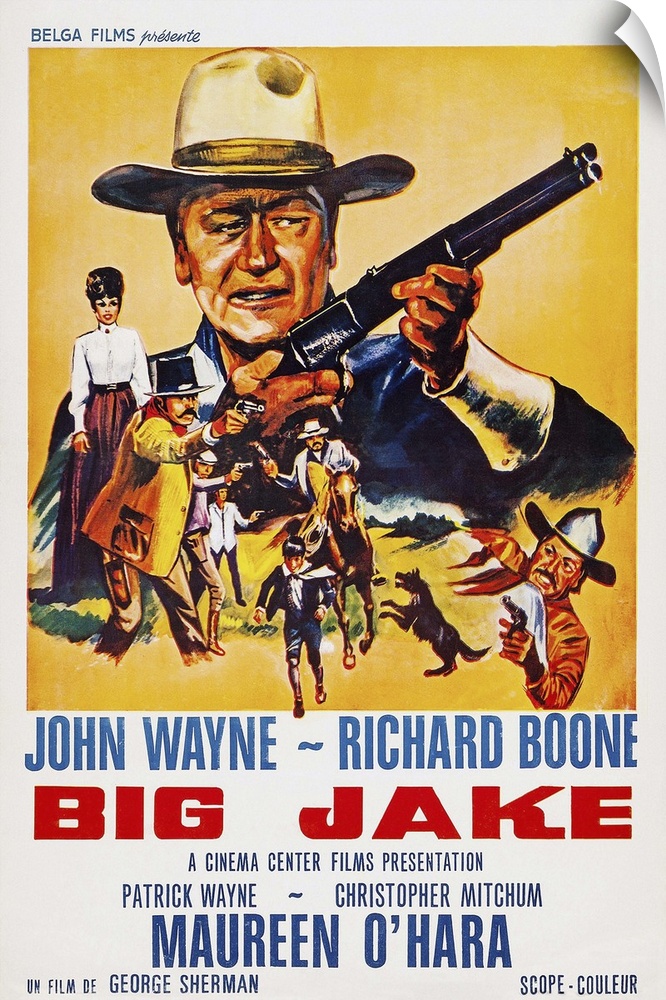 Big Jake, Top: John Wayne On French Poster Art, 1971.