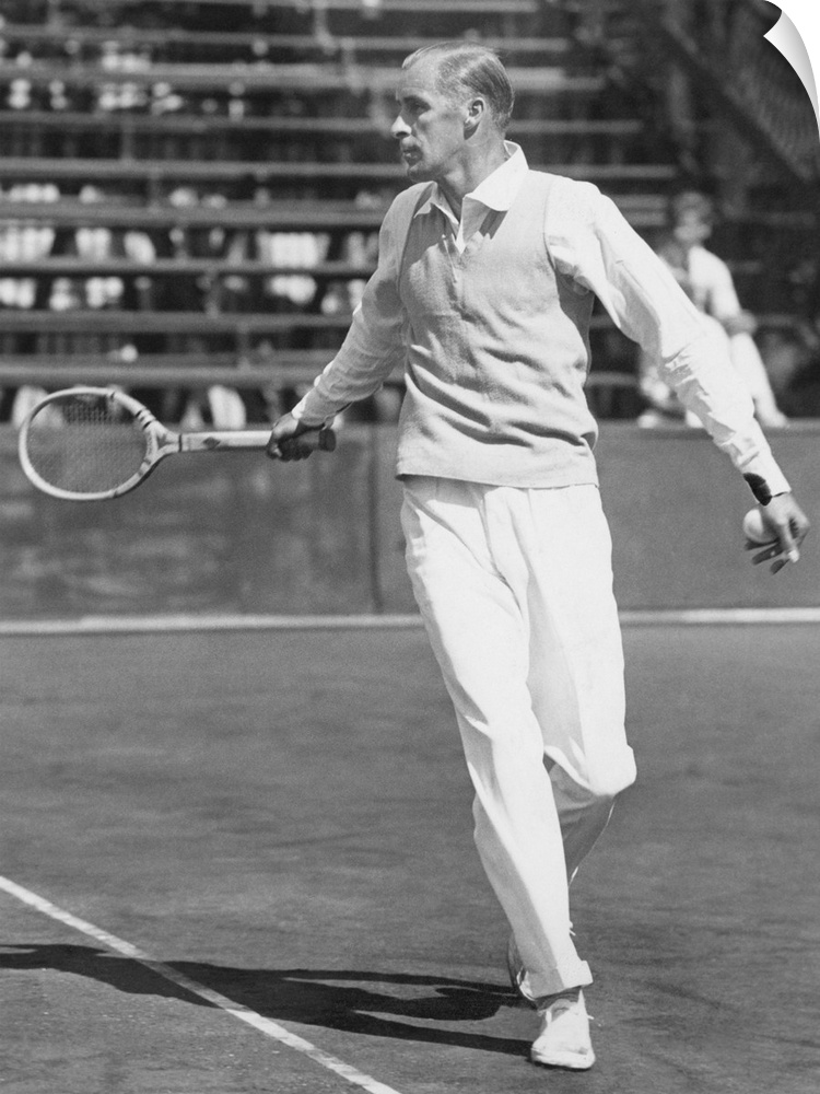 Bill Tilden, at the opening of the U.S. Pro Tennis Championship Tournament. South Shore Country Club, Chicago. July 28, 19...