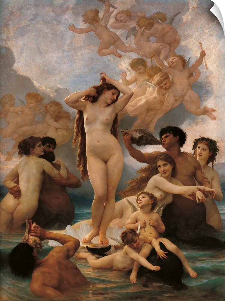 The Birth of Venus, by Unknown Artist, 1879, 19th Century, oil on canvas, cm 300 x 211,5 - France, Ile de France, Paris, M...