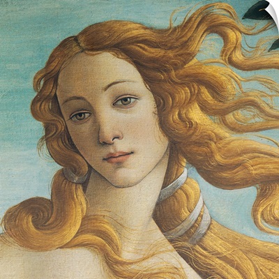 Birth Of Venus, Head Of Venus, By Botticelli, 1484-1485. Uffizi Gallery, Florence