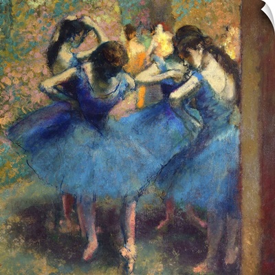 Blue Dancers, 1890, Painting by French Impressionist Edgar Degas