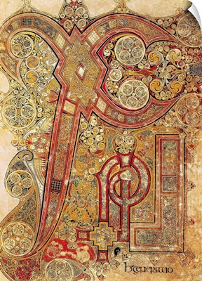 Book of Kells. 8th-9th c. Chapter letter from the gospel. Anglo-Irish art