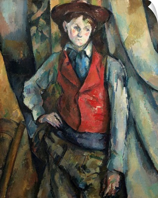 Boy in a Red Waistcoat, by Paul Cezanne, 1888-90