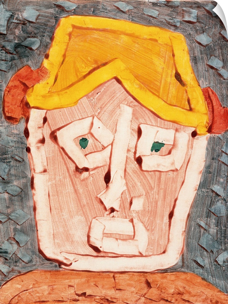 The British Aunt, by Paul Klee, 1938, 20th Century, - Human figure woman portrait hat face expression. (454640) Everett Co...