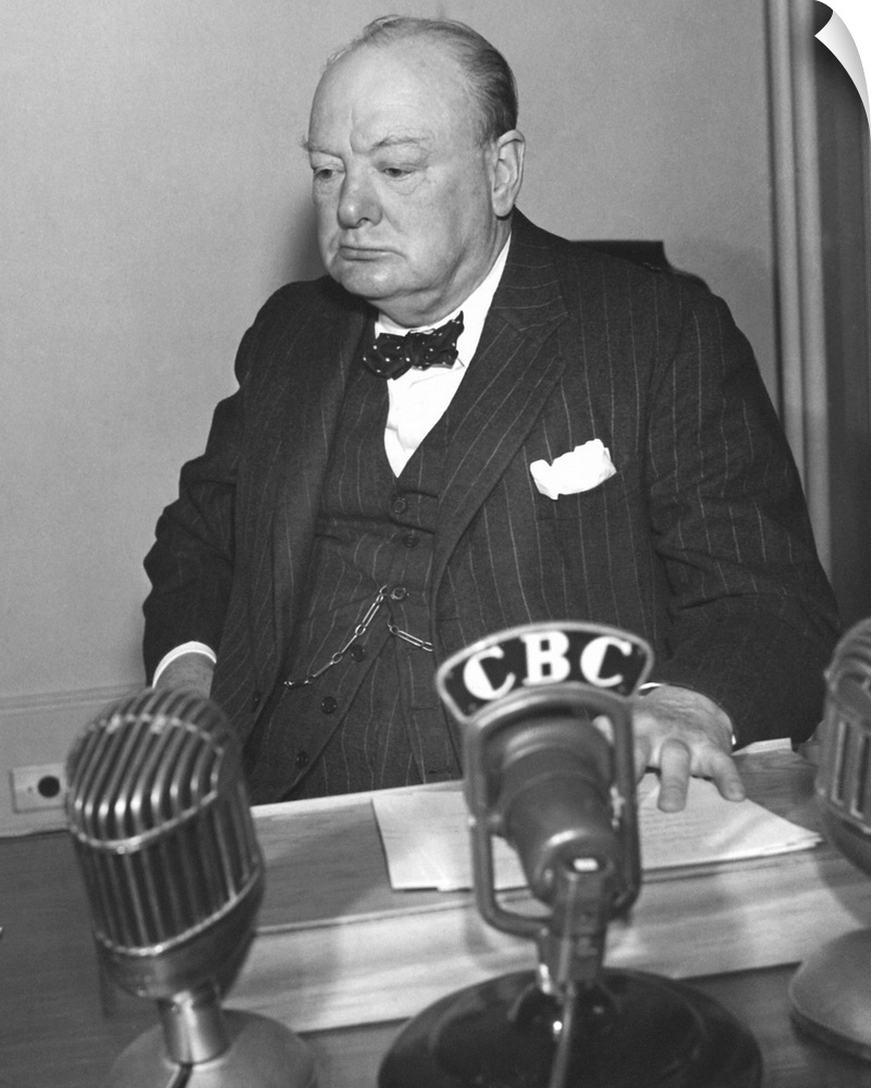 British Prime Minister Winston Churchill At Quebec Conference, August 17-24, 1943