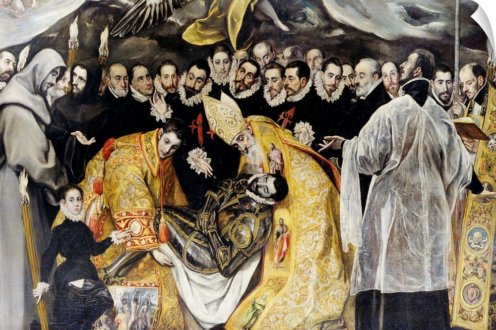 The Burial of the Count of Orgaz (El entierro del Conde de Orgaz), by El Greco, 1586, 16th Century, oil on canvas
