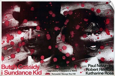 Butch Cassidy And The Sundance Kid - Vintage Movie Poster (Polish)