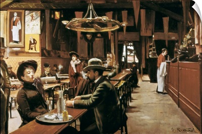 Cafe at Montmartre. 1890. By Santiago Rusinol I Prats. Museum of Montserrat. Spain