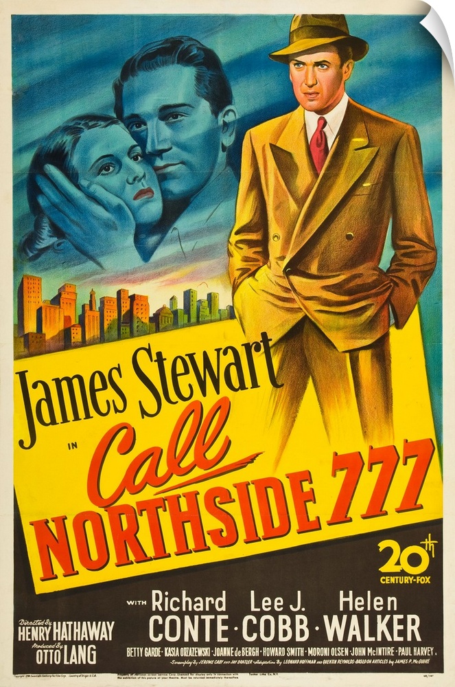 Call Northside 777 - Vintage Movie Poster