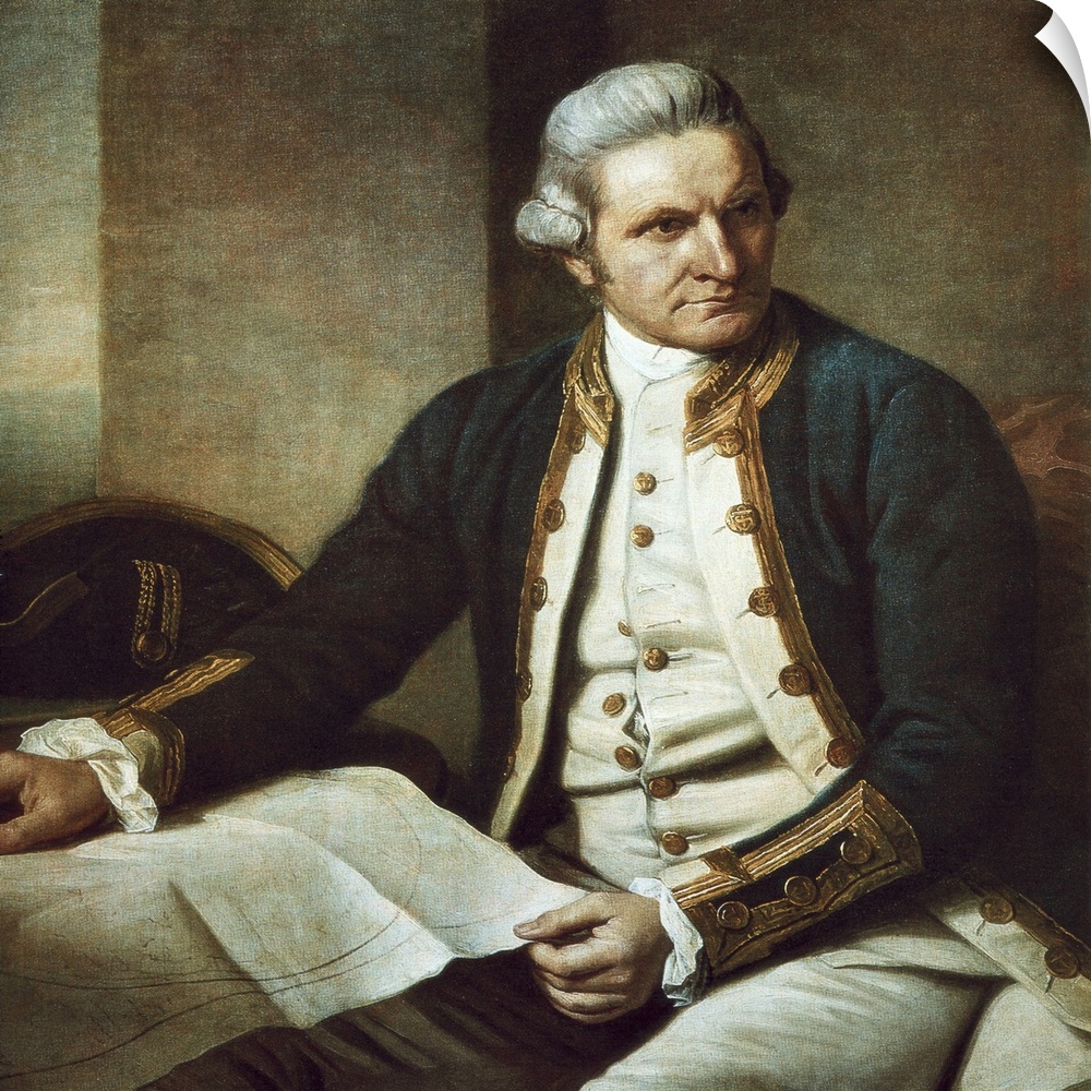 DANCE-HOLLAND, Nathaniel (1735-1811). Captain James Cook. 1775-1776. Detail of the portrait. Oil on canvas. UNITED KINGDOM...