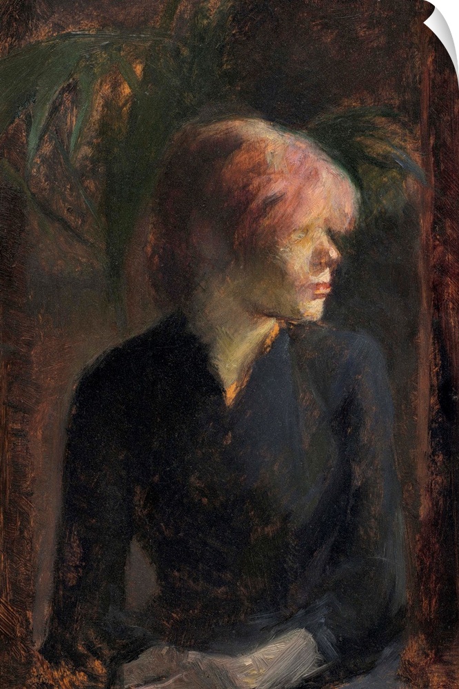 Carmen Gaudin, by Henri de Toulouse-Lautrec, 1885, French Post-Impressionism painting, oil on wood. Gaudin was one of Laut...