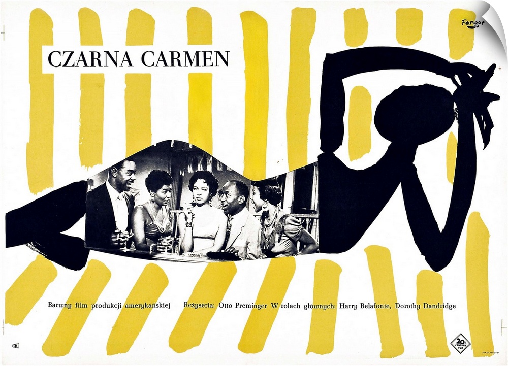 Carmen Jones, (aka Czarna Carmen), Polish Poster, From Left: Roy Glenn, Pearl Bailey, Dorothy Dandridge, Nick Stewart, Dia...