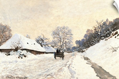 Cart. Route in the Snow, near Honfleur, by Claude Monet, ca. 1867. Musee d'Orsay, Paris