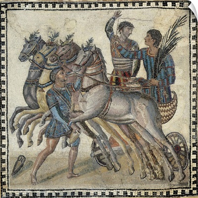 Chariot Race, Roman mosaic