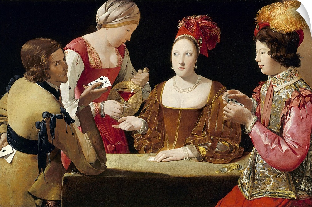 3583 , Georges De La Tour (1593-1652), French School. The Cheat with the Ace of Clubs. Circa 1630-1634. Oil on canvas