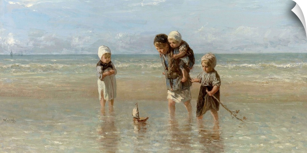 Children of the Sea, by Jozef Israels, 1872, Dutch painting, oil on canvas.