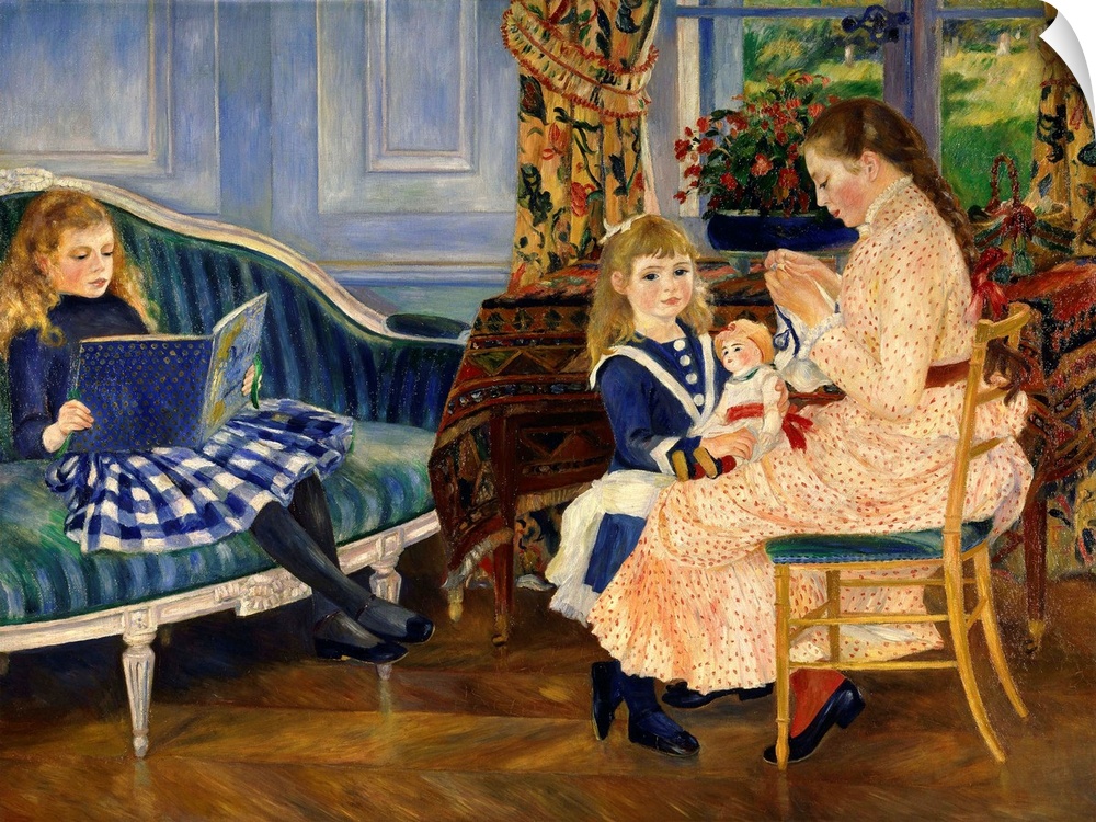 1141 , Pierre Auguste Renoir (1841-1919), French School. Children's Afternoon at Wargemont. 1884. Oil on canvas.