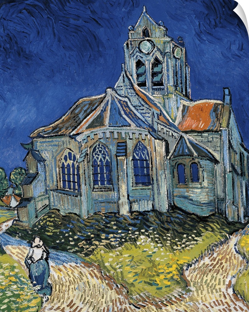 The Church at Auvers, by Vincent Van Gogh, 1890, 19th Century, oil on canvas, cm 94 x 74 - France, Ile de France, Paris, M...
