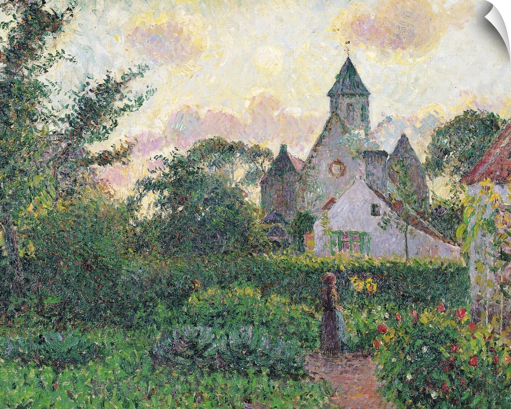 The Church of Knocke, by Camille Pissarro, 1894 about, 19th Century, oil on canvas, cm 54,5 x 65,5 - France, Ile de France...