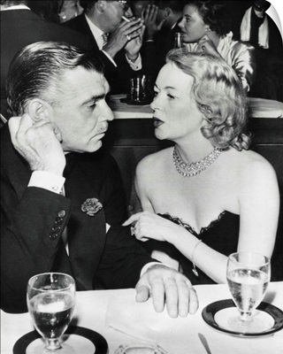 Clark Gable and Sylvia Ashley Alderly in a Los Angeles Night Club before their marriage