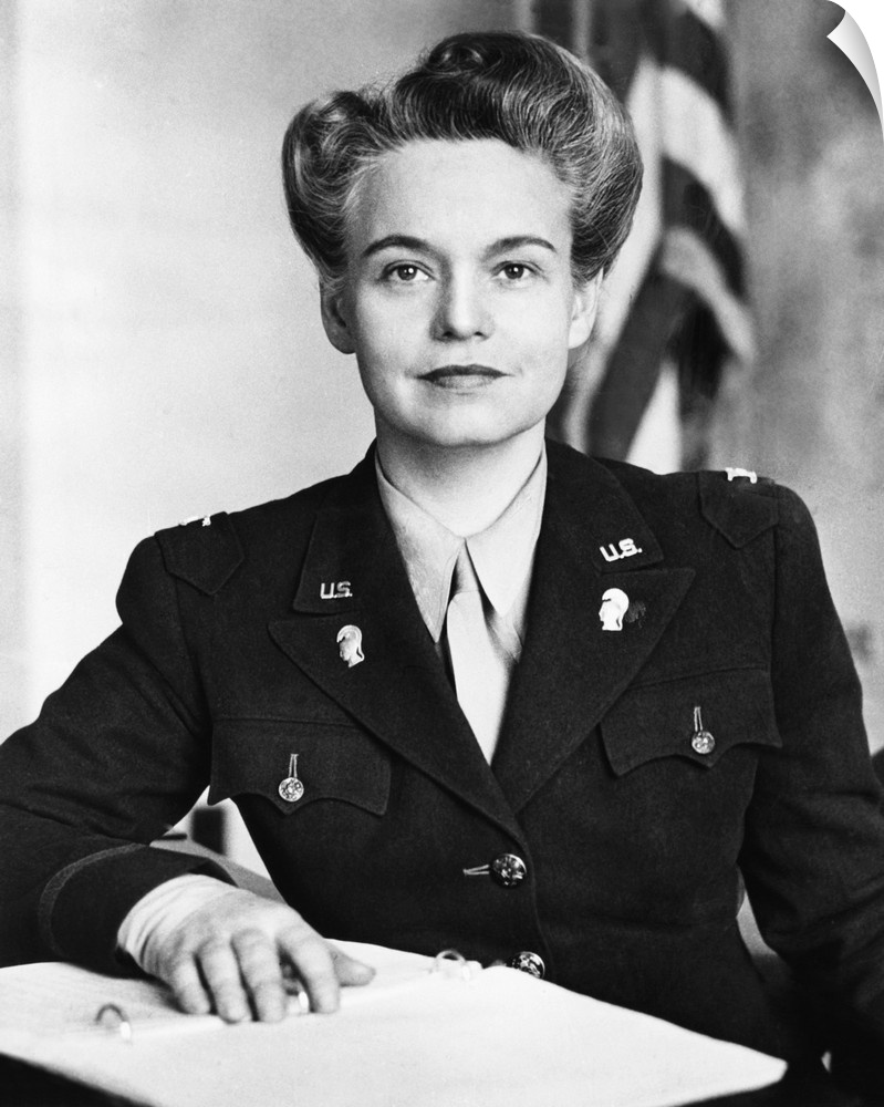Colonel Oveta Culp Hobby, Commander of the U.S. Women's Army Corps during World War II. July 1943-July 1945.