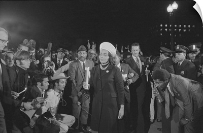 Coretta Scott King at the Moratorium to End the War in Vietnam War, Oct. 15, 1969
