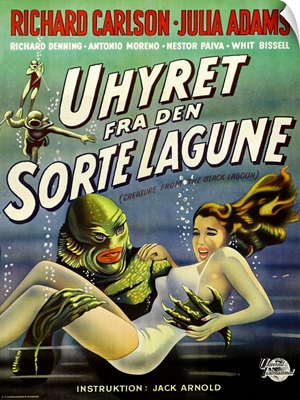 Creature From The Black Lagoon - Vintage Movie Poster (Danish)