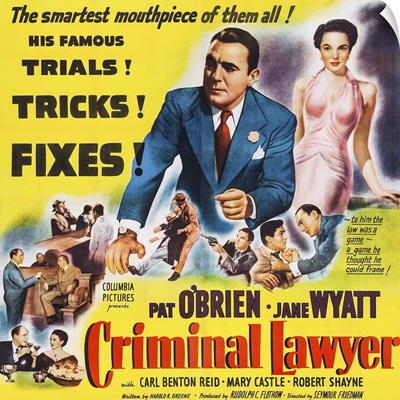 Criminal Lawyer - Vintage Movie Poster, 1951