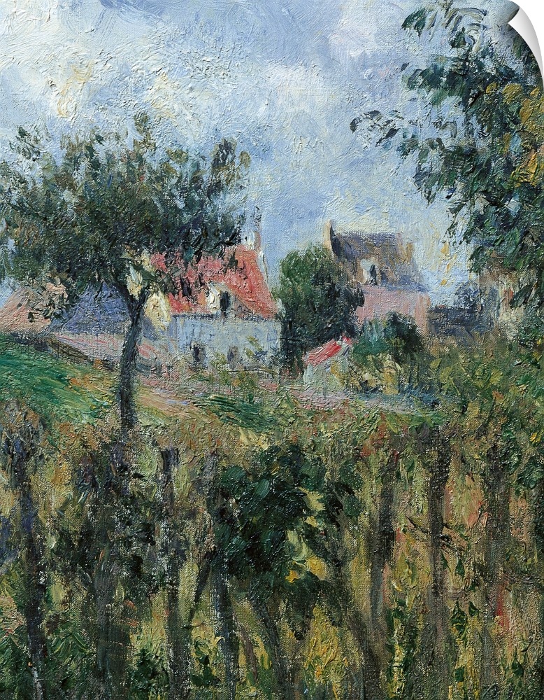 The Cutting of the Hedge, by Camille Pissarro, 1878, 19th Century, oil on canvas, cm 46,5 x 45,5 - Italy, Tuscany, Florenc...