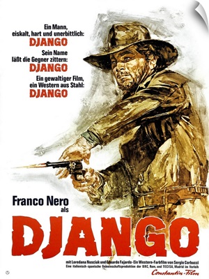 Django, German Poster Art, Franco Nero, 1966
