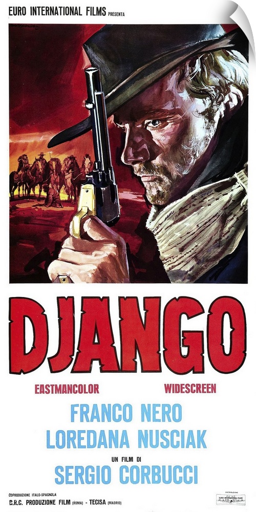 Django, Italian Poster Art, Franco Nero, 1966.