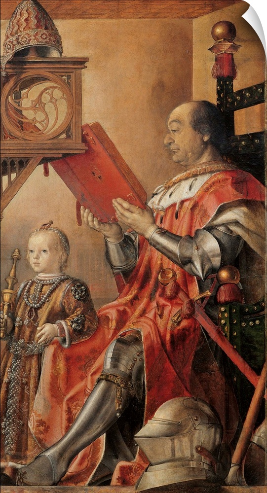 Double Portrait of Federico da Montefeltro and His Son Guidobaldo, by Pedro Berruguete, 1476 - 1477 about, 15th Century, t...