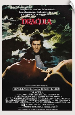 Dracula, Spanish Language Poster Art, Frank Langella, 1979