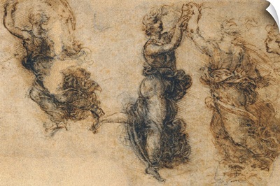 Drawing of Dancing Figures, by Leonardo da Vinci, 1515 -1515. Accademia Art Galleries