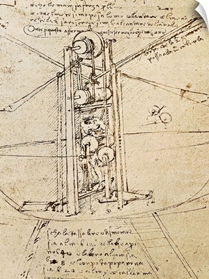 Drawing of flying machine