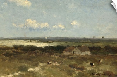 Dune landscape, by Johan Hendrik Weissenbruch, 1870-96, Dutch painting, oil on panel