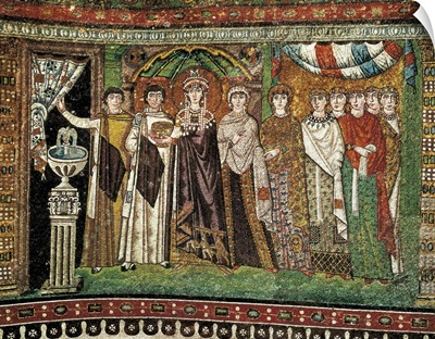 Empress Theodora and her court, early Byzantine art