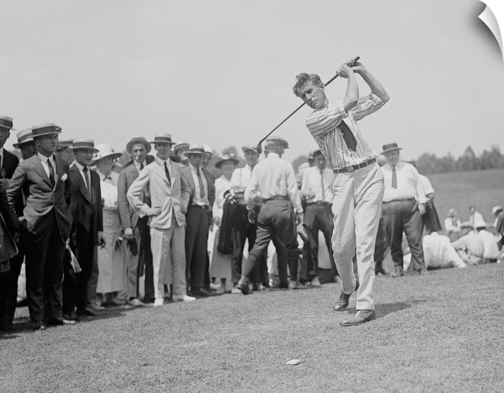 English Golfer Jim Barnes in 1921. He moved to the U. S. where he played professional golf from 1906. He won four majors: ...