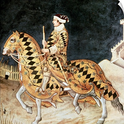 Equestrian portrait of Guidoriccio da Fogliano. 1328-30