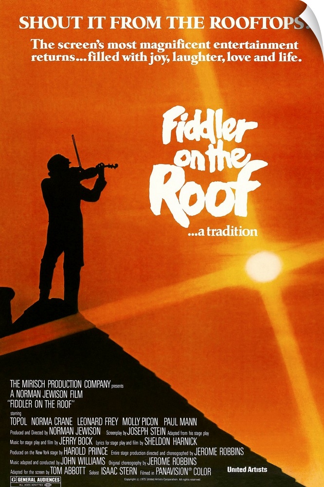 Fiddler On The Roof, Poster Art, 1971.