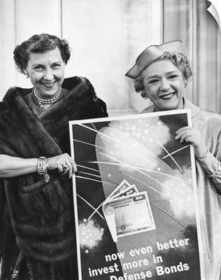 First Lady Mamie Eisenhower and Actress Mary Pickford promote Defense Bonds